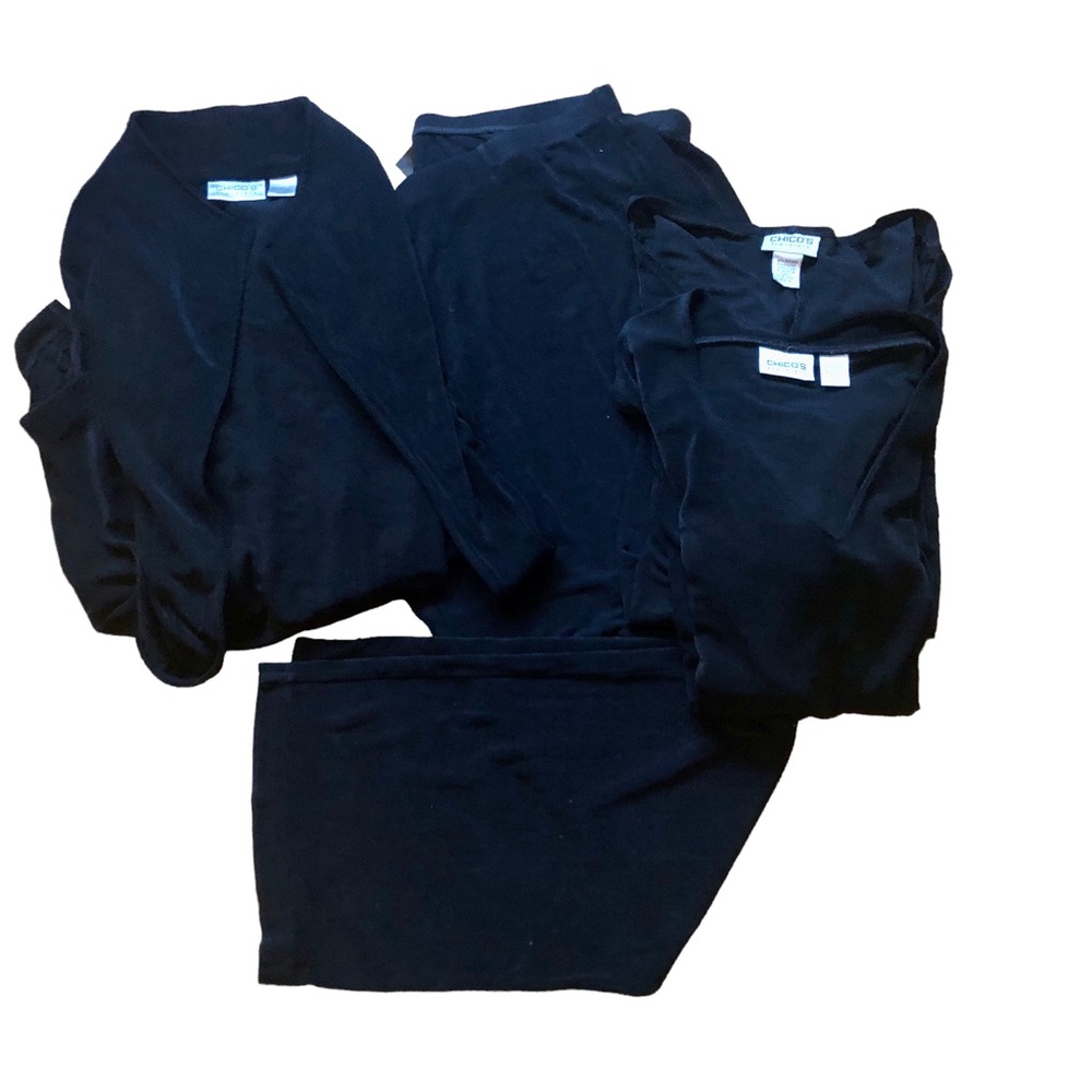 Chico’s 4 Piece Black Wrinkle Free Travel Bundle